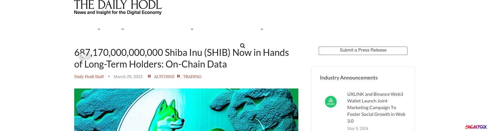 Read the full Article:  ⭲ 687,170,000,000,000 Shiba Inu (SHIB) Now in Hands of Long-Term Holders: On-Chain Data