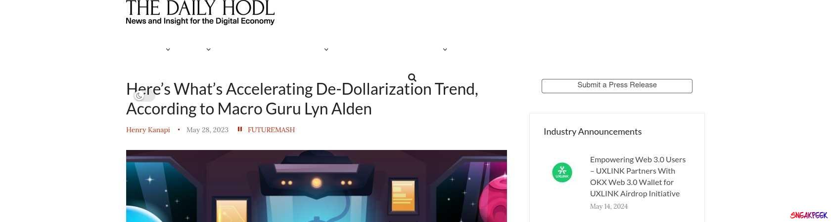 Read the full Article:  ⭲ Here’s What’s Accelerating De-Dollarization Trend, According to Macro Guru Lyn Alden