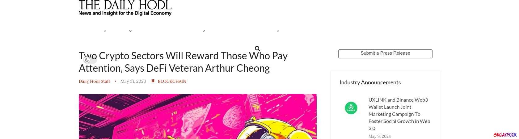 Read the full Article:  ⭲ Two Crypto Sectors Will Reward Those Who Pay Attention, Says DeFi Veteran Arthur Cheong