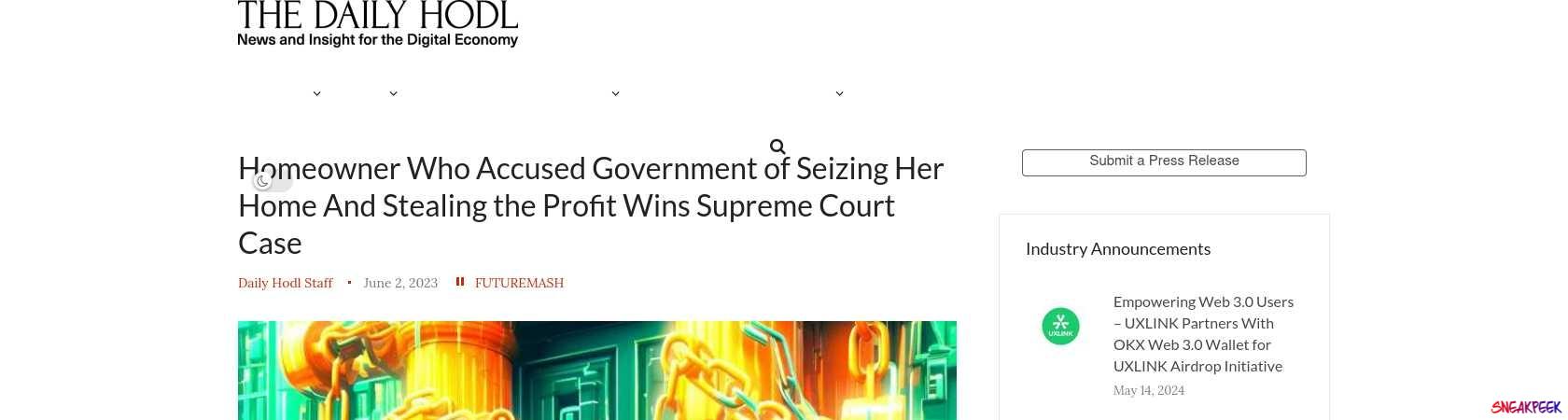 Read the full Article:  ⭲ Homeowner Who Accused Government of Seizing Her Home And Stealing the Profit Wins Supreme Court Case