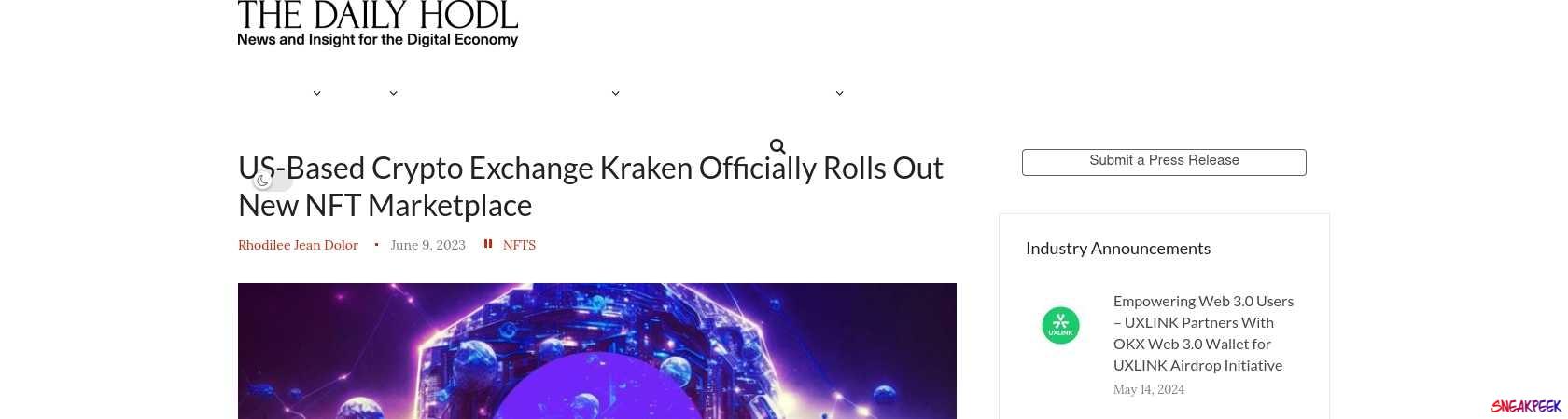 Read the full Article:  ⭲ US-Based Crypto Exchange Kraken Officially Rolls Out New NFT Marketplace