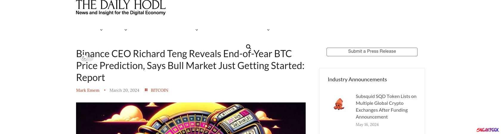 Read the full Article:  ⭲ Binance CEO Richard Teng Reveals End-of-Year BTC Price Prediction, Says Bull Market Just Getting Started: Report