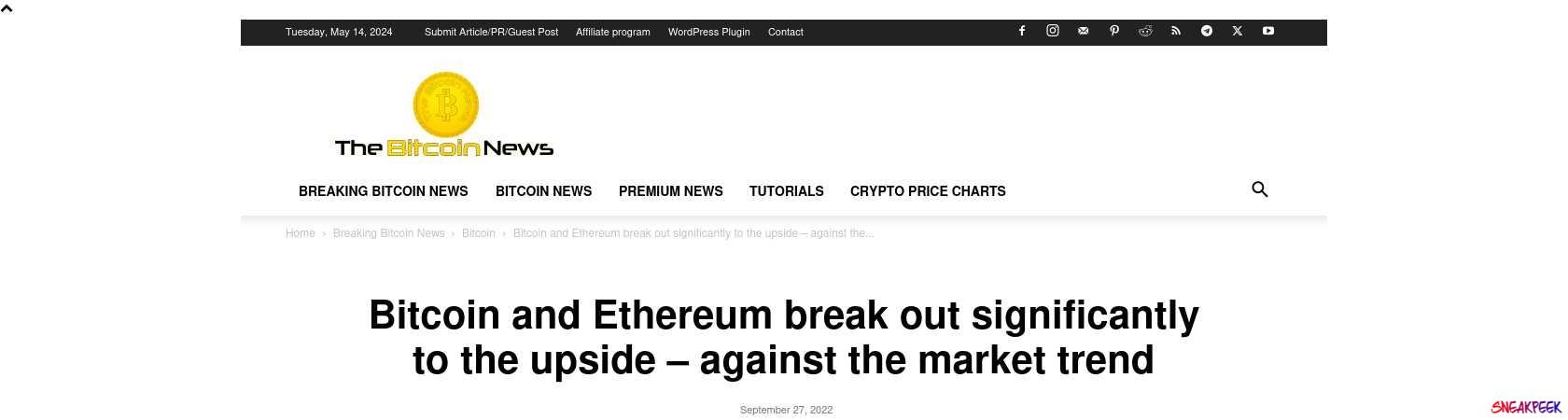 Read the full Article:  ⭲ Bitcoin and Ethereum break out significantly to the upside – against the market trend