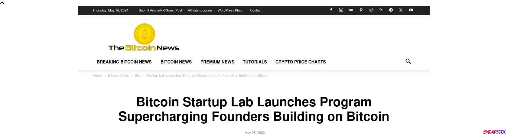 Read the full Article:  ⭲ Bitcoin Startup Lab Launches Program Supercharging Founders Building on Bitcoin