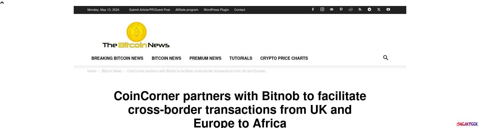 Read the full Article:  ⭲ CoinCorner partners with Bitnob to facilitate cross-border transactions from UK and Europe to Africa