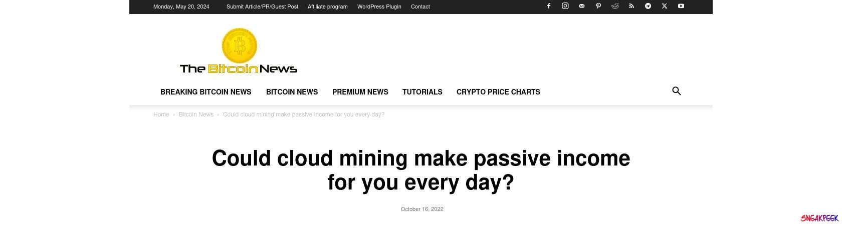 Read the full Article:  ⭲ Could cloud mining make passive income for you every day?