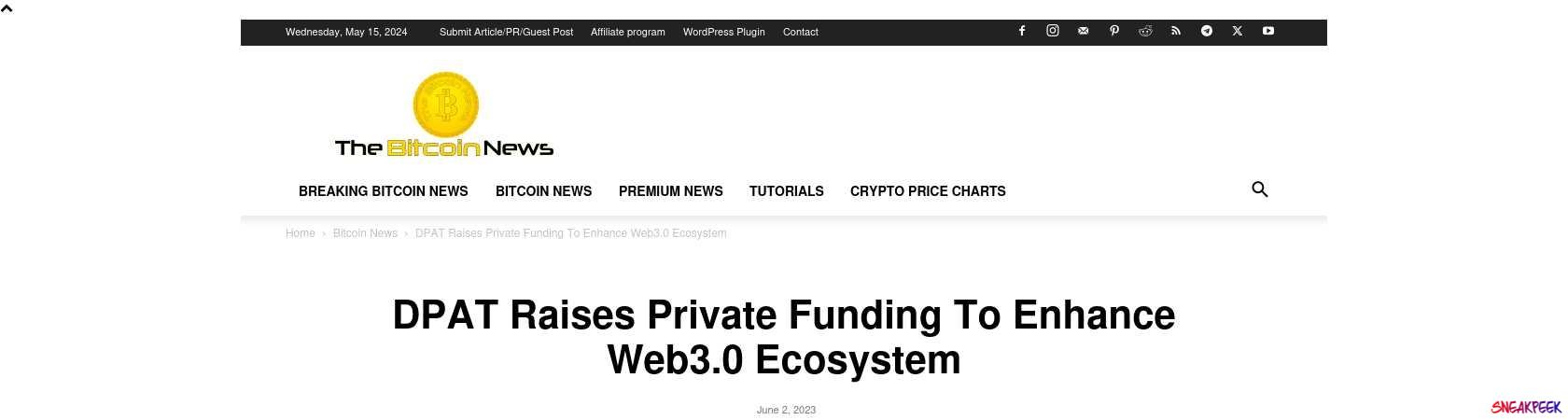 Read the full Article:  ⭲ DPAT Raises Private Funding To Enhance Web3.0 Ecosystem