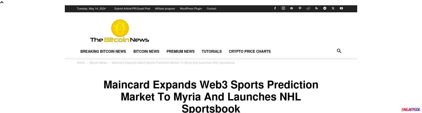 Read the full Article:  ⭲ Maincard Expands Web3 Sports Prediction Market To Myria And Launches NHL Sportsbook