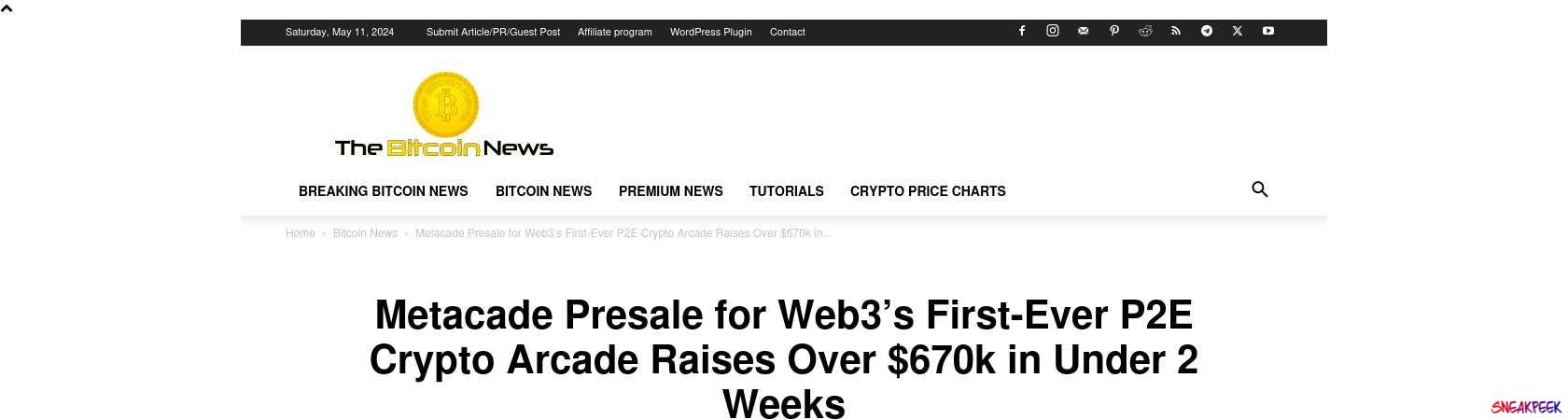 Read the full Article:  ⭲ Metacade Presale for Web3’s First-Ever P2E Crypto Arcade Raises Over $670k in Under 2 Weeks
