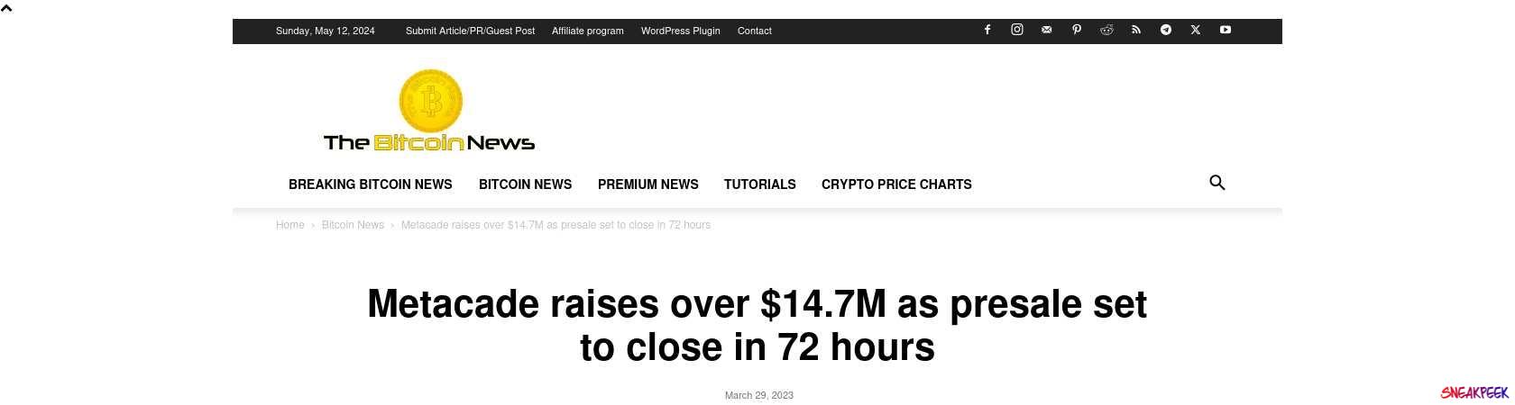 Read the full Article:  ⭲ Metacade raises over $14.7M as presale set to close in 72 hours
