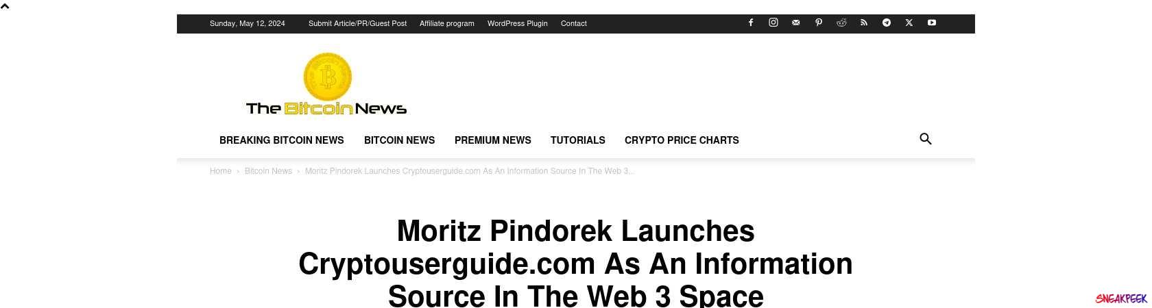 Read the full Article:  ⭲ Moritz Pindorek Launches Cryptouserguide.com As An Information Source In The Web 3 Space