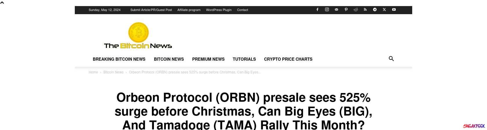 Read the full Article:  ⭲ Orbeon Protocol (ORBN) presale sees 525% surge before Christmas, Can Big Eyes (BIG), And Tamadoge (TAMA) Rally This Month?