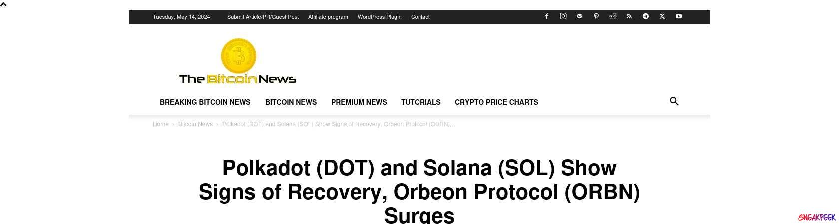 Read the full Article:  ⭲ Polkadot (DOT) and Solana (SOL) Show Signs of Recovery, Orbeon Protocol (ORBN) Surges