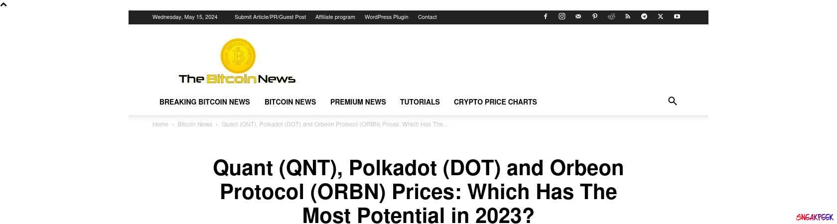 Read the full Article:  ⭲ Quant (QNT), Polkadot (DOT) and Orbeon Protocol (ORBN) Prices: Which Has The Most Potential in 2023?