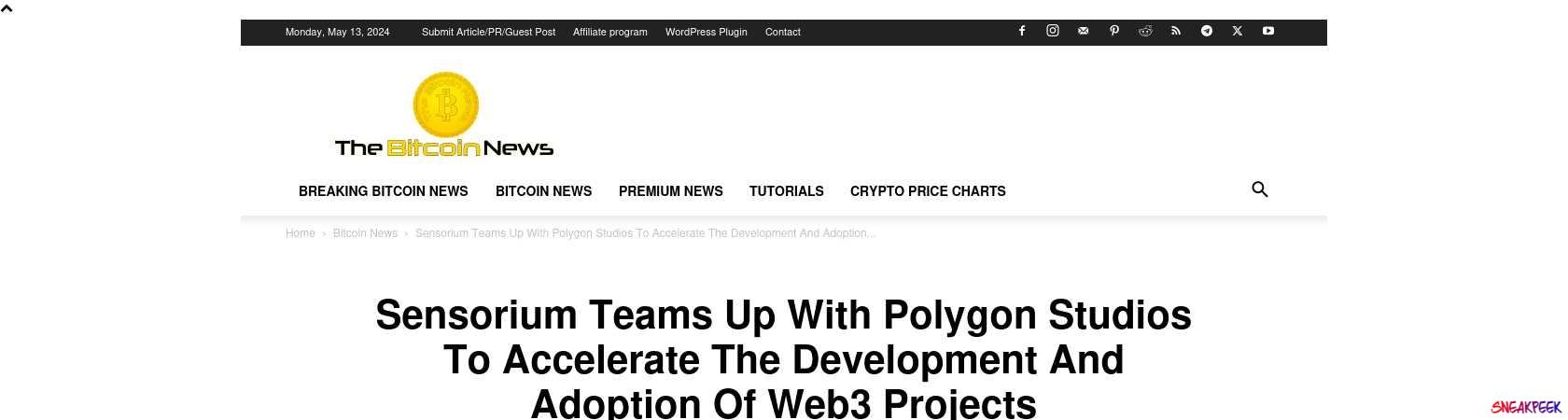 Read the full Article:  ⭲ Sensorium Teams Up With Polygon Studios To Accelerate The Development And Adoption Of Web3 Projects