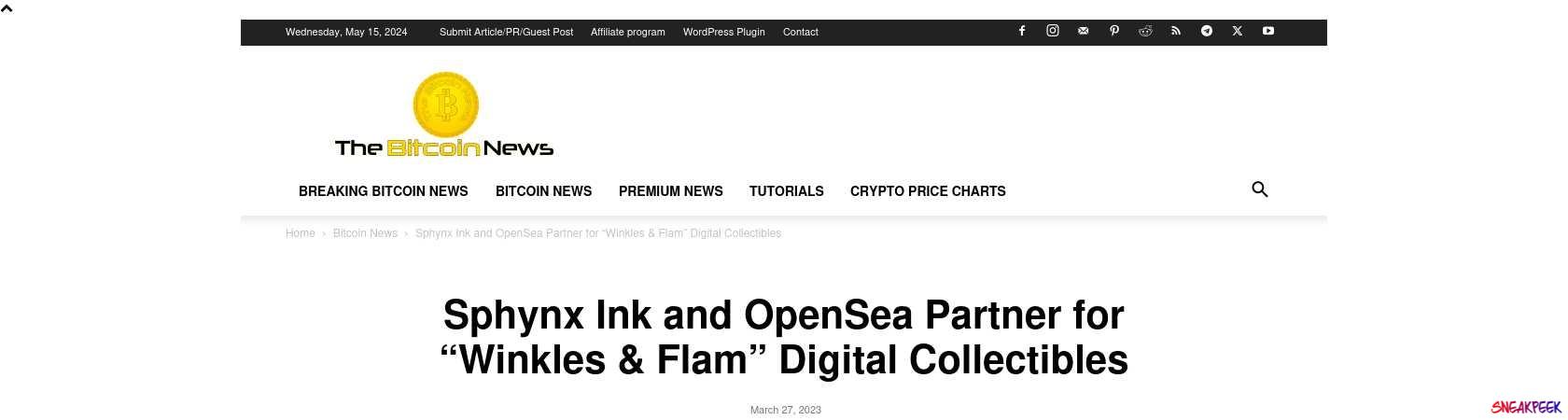 Read the full Article:  ⭲ Sphynx Ink and OpenSea Partner for “Winkles & Flam” Digital Collectibles