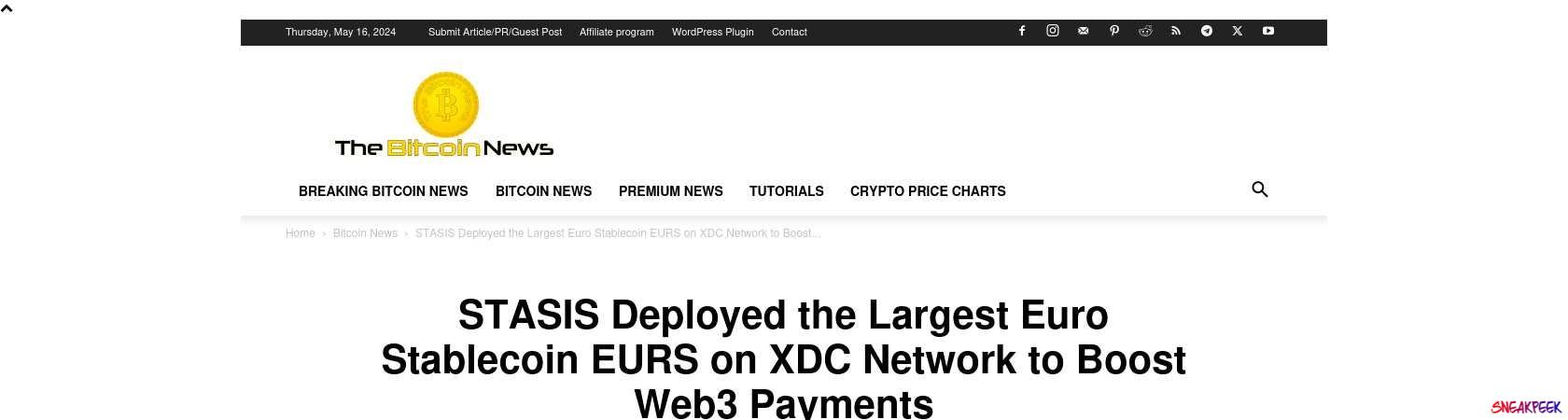 Read the full Article:  ⭲ STASIS Deployed the Largest Euro Stablecoin EURS on XDC Network to Boost Web3 Payments