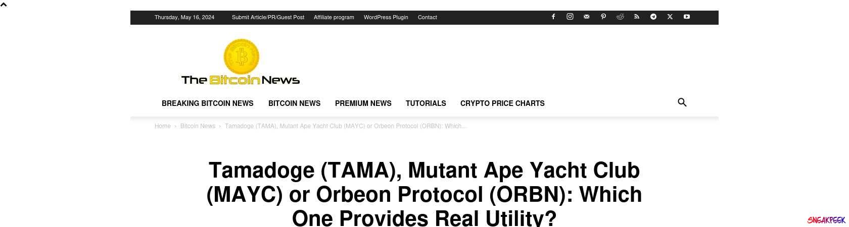 Read the full Article:  ⭲ Tamadoge (TAMA), Mutant Ape Yacht Club (MAYC) or Orbeon Protocol (ORBN): Which One Provides Real Utility?