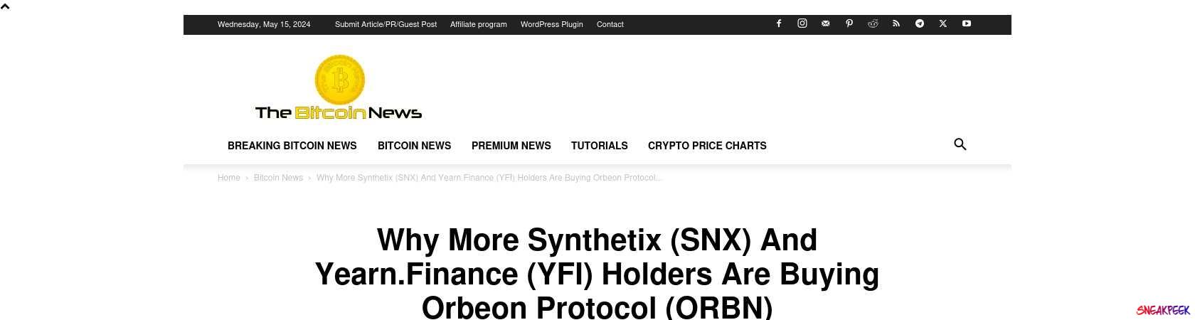 Read the full Article:  ⭲ Why More Synthetix (SNX) And Yearn.Finance (YFI) Holders Are Buying Orbeon Protocol (ORBN)