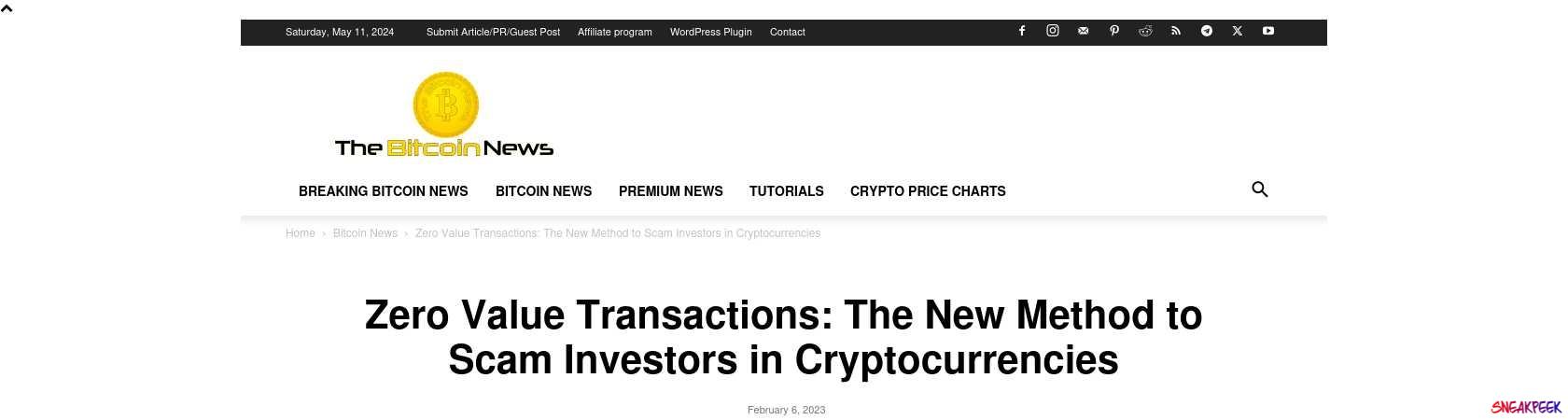 Read the full Article:  ⭲ Zero Value Transactions: The New Method to Scam Investors in Cryptocurrencies