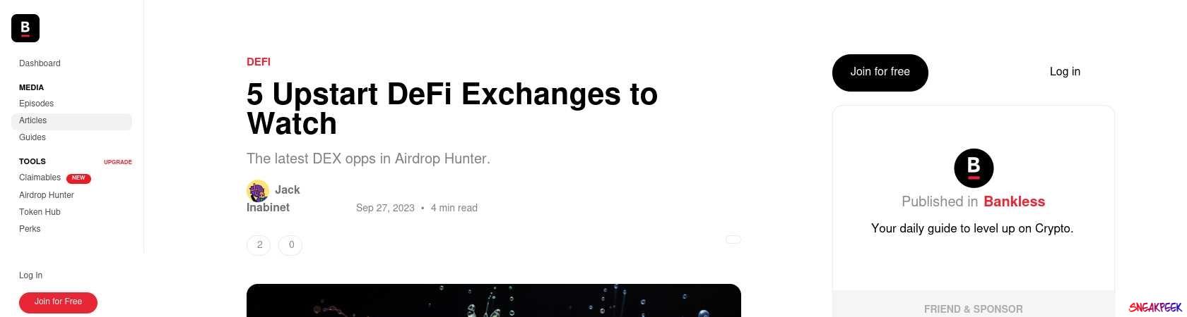 Read the full Article:  ⭲ 5 Upstart DeFi Exchanges to Watch