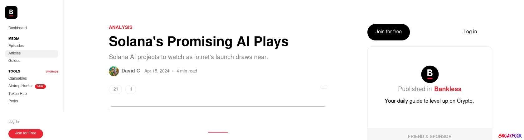 Read the full Article:  ⭲ Solana's Promising AI Plays