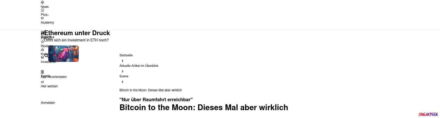 Read the full Article:  ⭲ Bitcoin to the Moon: Dieses Mal aber wirklich