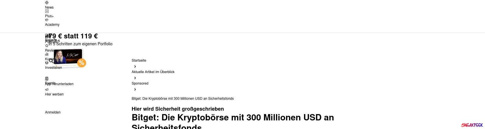 Read the full Article:  ⭲ Bitget: Die Kryptobörse mit 300 Millionen USD an Sicherheitsfonds