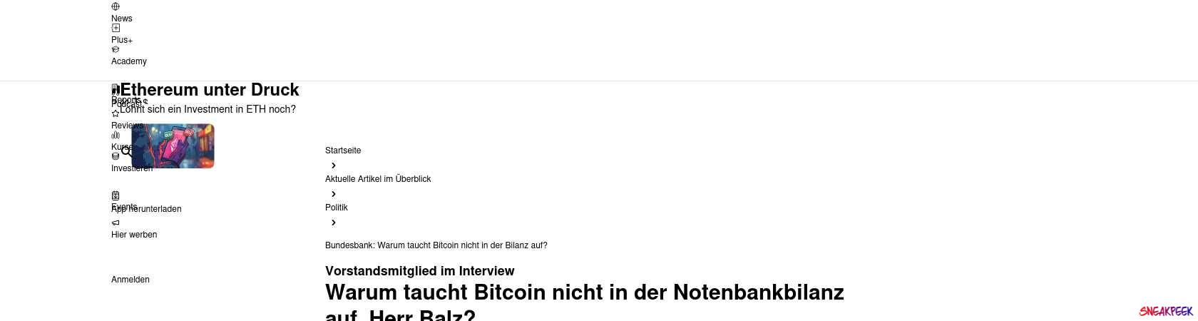 Read the full Article:  ⭲ Bundesbank: Warum taucht Bitcoin nicht in der Bilanz auf?