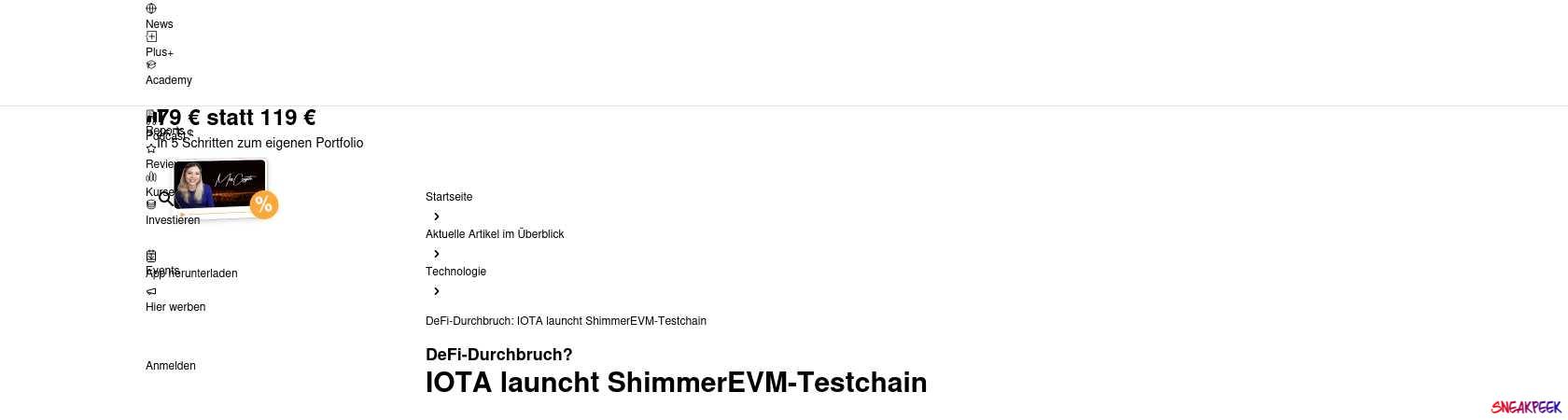 Read the full Article:  ⭲ DeFi-Durchbruch: IOTA launcht ShimmerEVM-Testchain