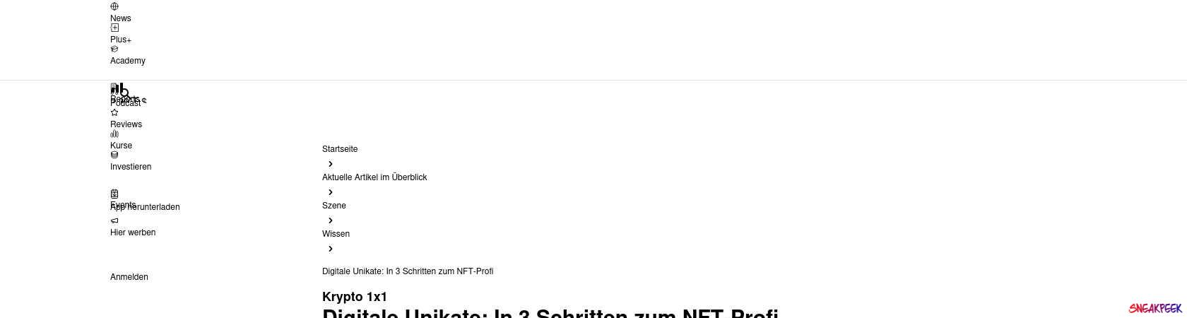 Read the full Article:  ⭲ Digitale Unikate: In 3 Schritten zum NFT-Profi