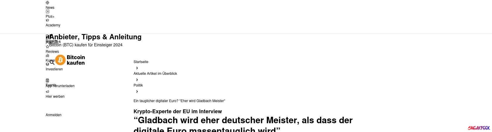 Read the full Article:  ⭲ Ein tauglicher digitaler Euro? "Eher wird Gladbach Meister"