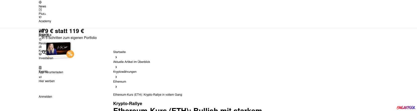 Read the full Article:  ⭲ Ethereum-Kurs (ETH): Krypto-Rallye in vollem Gang