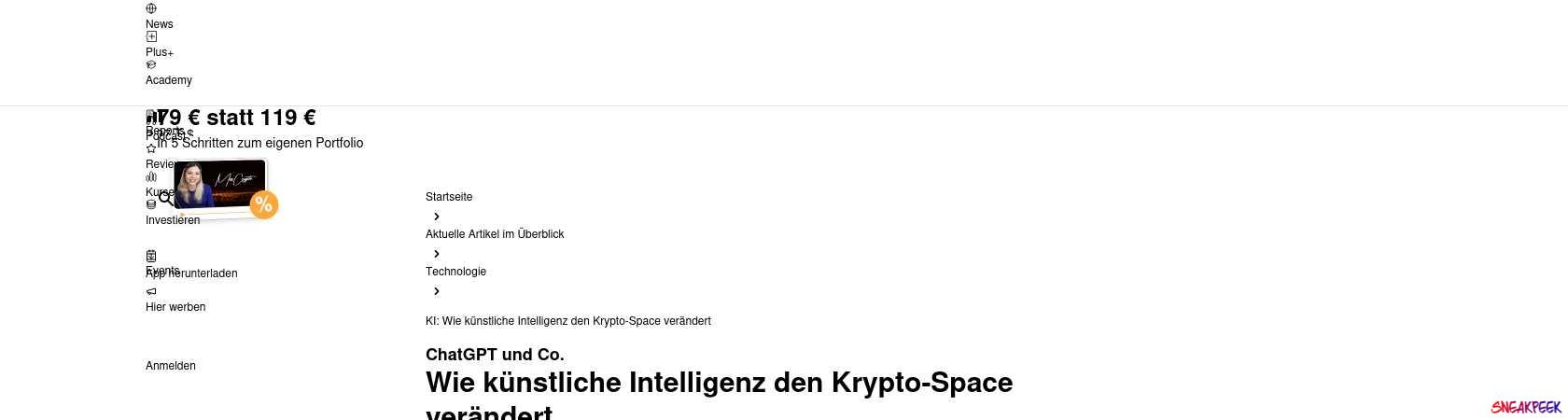 Read the full Article:  ⭲ KI: Wie künstliche Intelligenz den Krypto-Space verändert
