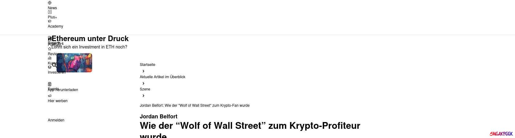 Read the full Article:  ⭲ Jordan Belfort: Wie der "Wolf of Wall Street" zum Krypto-Fan wurde