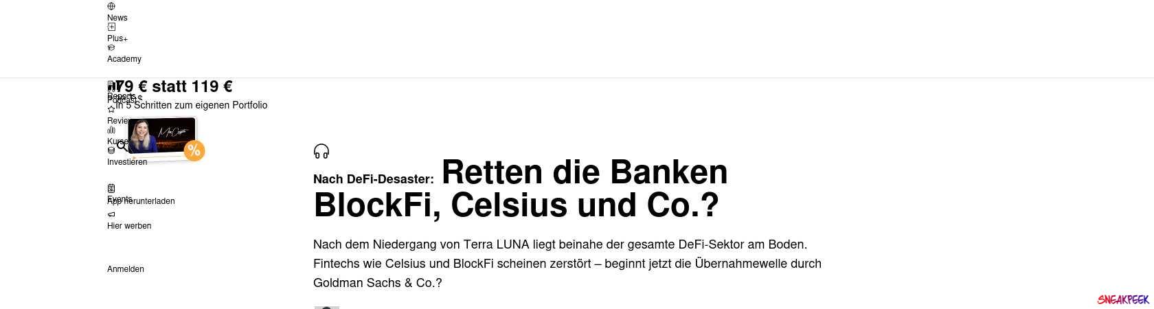 Read the full Article:  ⭲ Nach DeFi-Desaster: Retten die Banken BlockFi, Celsius und Co.?