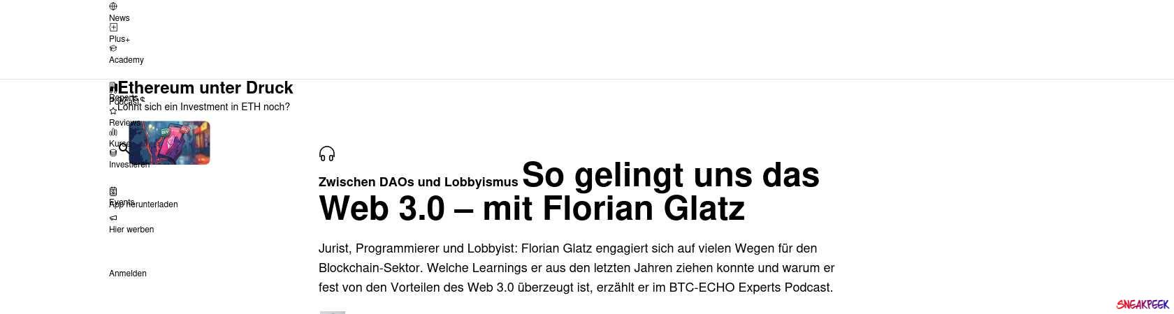Read the full Article:  ⭲ Web 3.0: So kann es gelingen – mit Florian Glatz