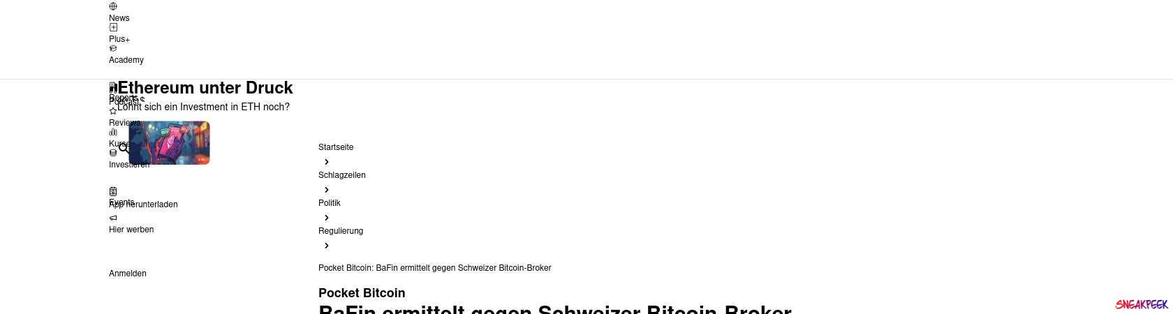 Read the full Article:  ⭲ Pocket Bitcoin: BaFin ermittelt gegen Schweizer Bitcoin-Broker
