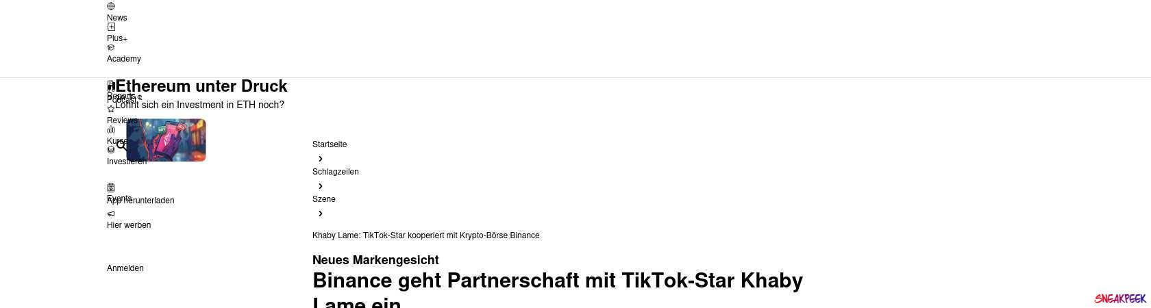 Read the full Article:  ⭲ Khaby Lame: TikTok-Star kooperiert mit Krypto-Börse Binance