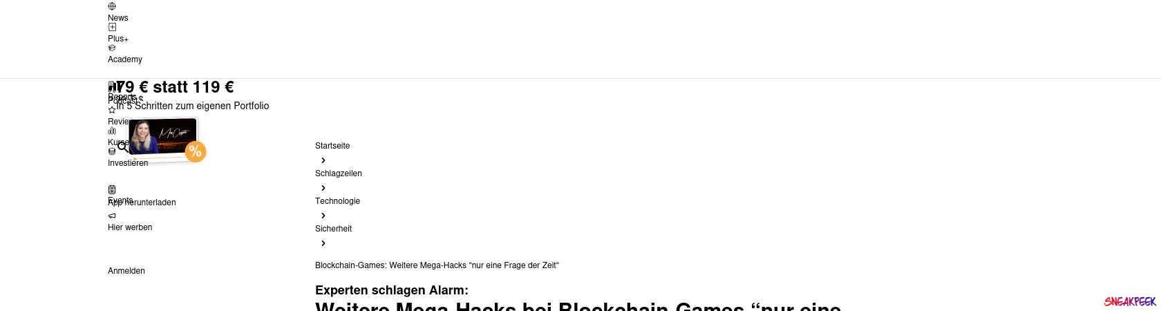 Read the full Article:  ⭲ Blockchain-Games: Weitere Mega-Hacks "nur eine Frage der Zeit"