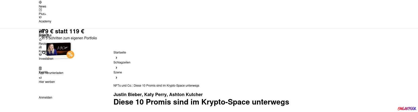 Read the full Article:  ⭲ NFTs und Co.: Diese 10 Promis sind im Krypto-Space unterwegs