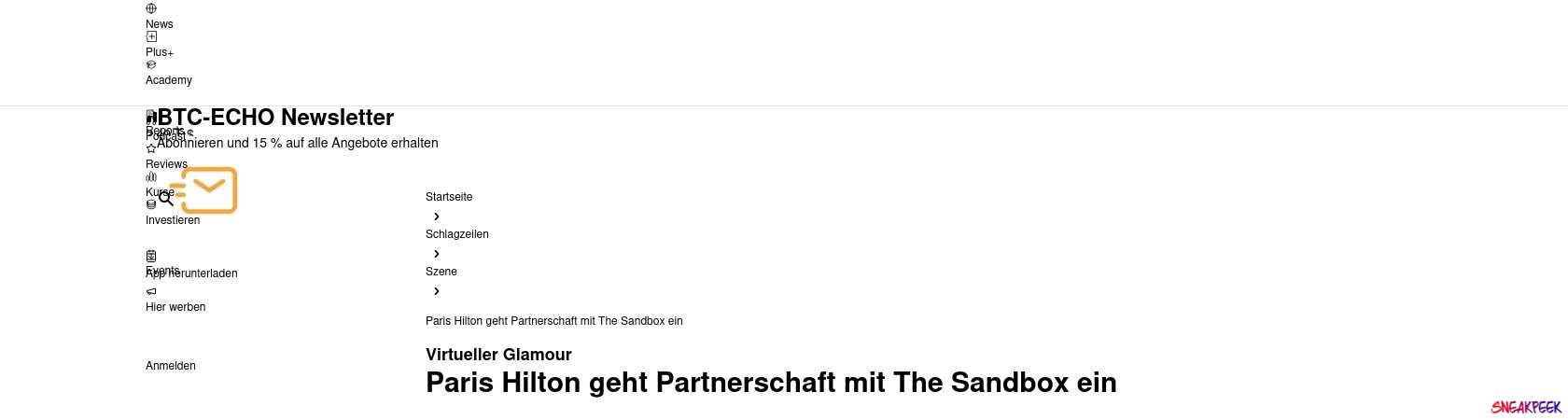 Read the full Article:  ⭲ Paris Hilton geht Partnerschaft mit The Sandbox ein