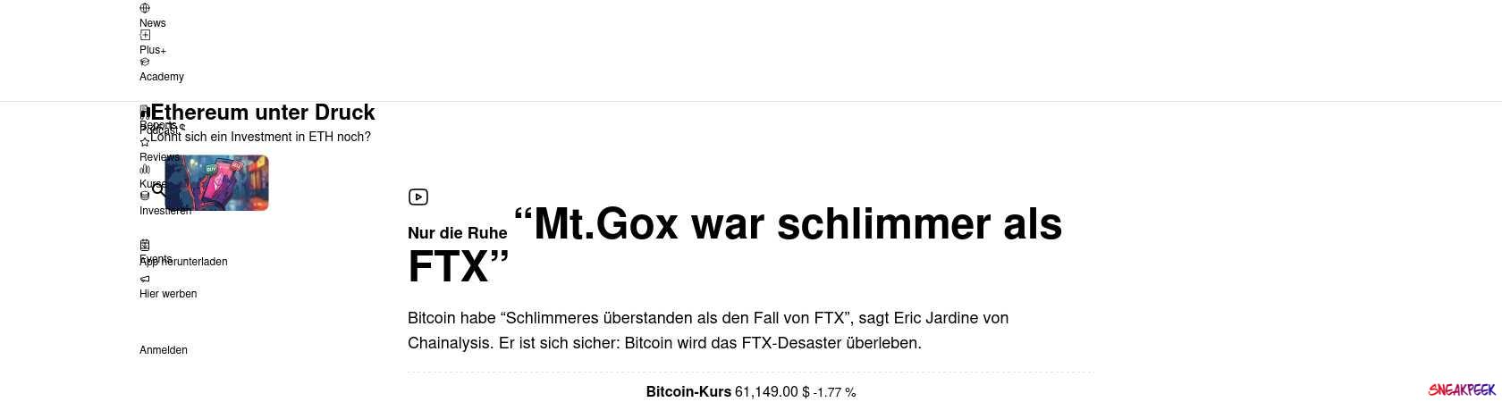 Read the full Article:  ⭲ Chainalysis: "Mt.Gox war schlimmer als FTX"