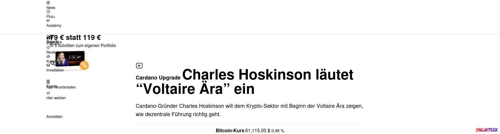 Read the full Article:  ⭲ Cardano: Charles Hoskinson läutet "Voltaire Ära" ein