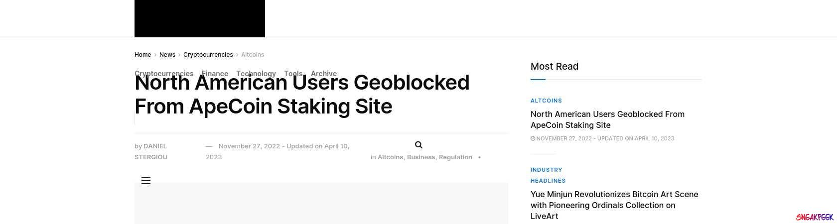 Read the full Article:  ⭲ North American Users Geoblocked From ApeCoin Staking Site