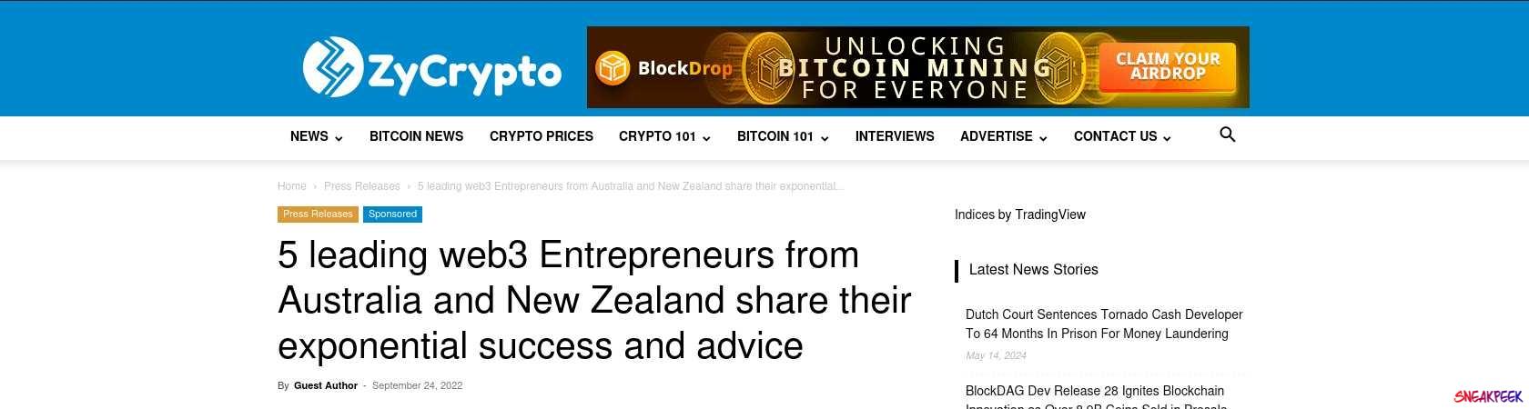 Read the full Article:  ⭲ 5 leading web3 Entrepreneurs from Australia and New Zealand share their exponential success and advice