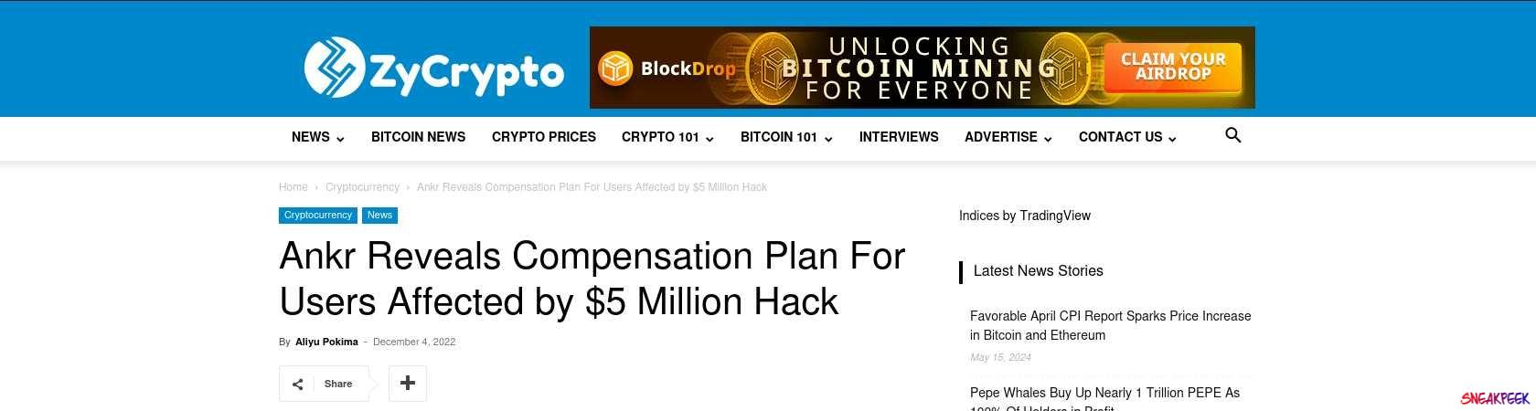 Read the full Article:  ⭲ Ankr Reveals Compensation Plan For Users Affected by $5 Million Hack