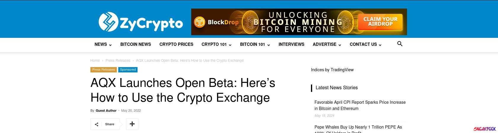 Read the full Article:  ⭲ AQX Launches Open Beta: Here’s How to Use the Crypto Exchange