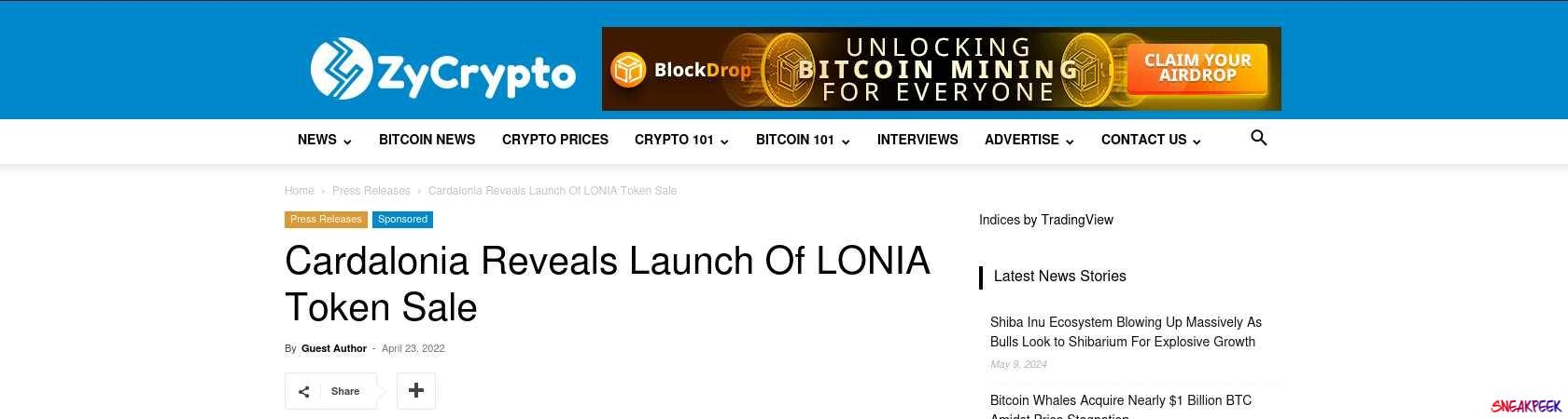 Read the full Article:  ⭲ Cardalonia Reveals Launch Of LONIA Token Sale