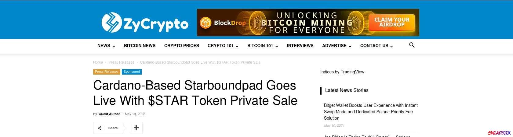 Read the full Article:  ⭲ Cardano-Based Starboundpad Goes Live With $STAR Token Private Sale
